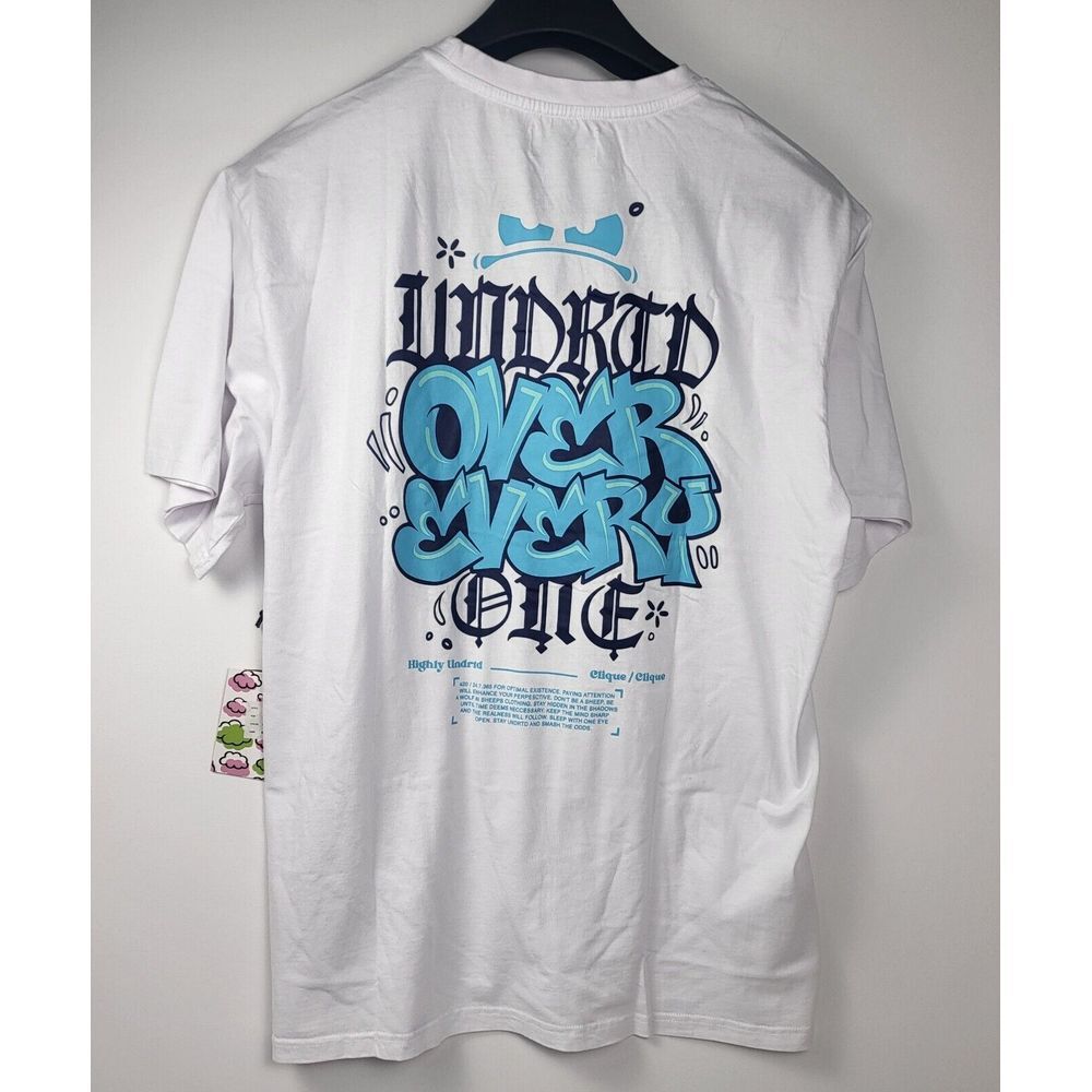 Highly Undrtd Unisex T-shirt Size XLarge White Logo Cotton Short Sleeve Tee New